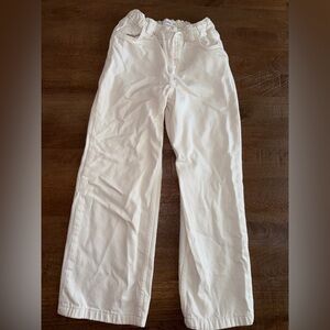 Mango Cream Elastic Waist Pants